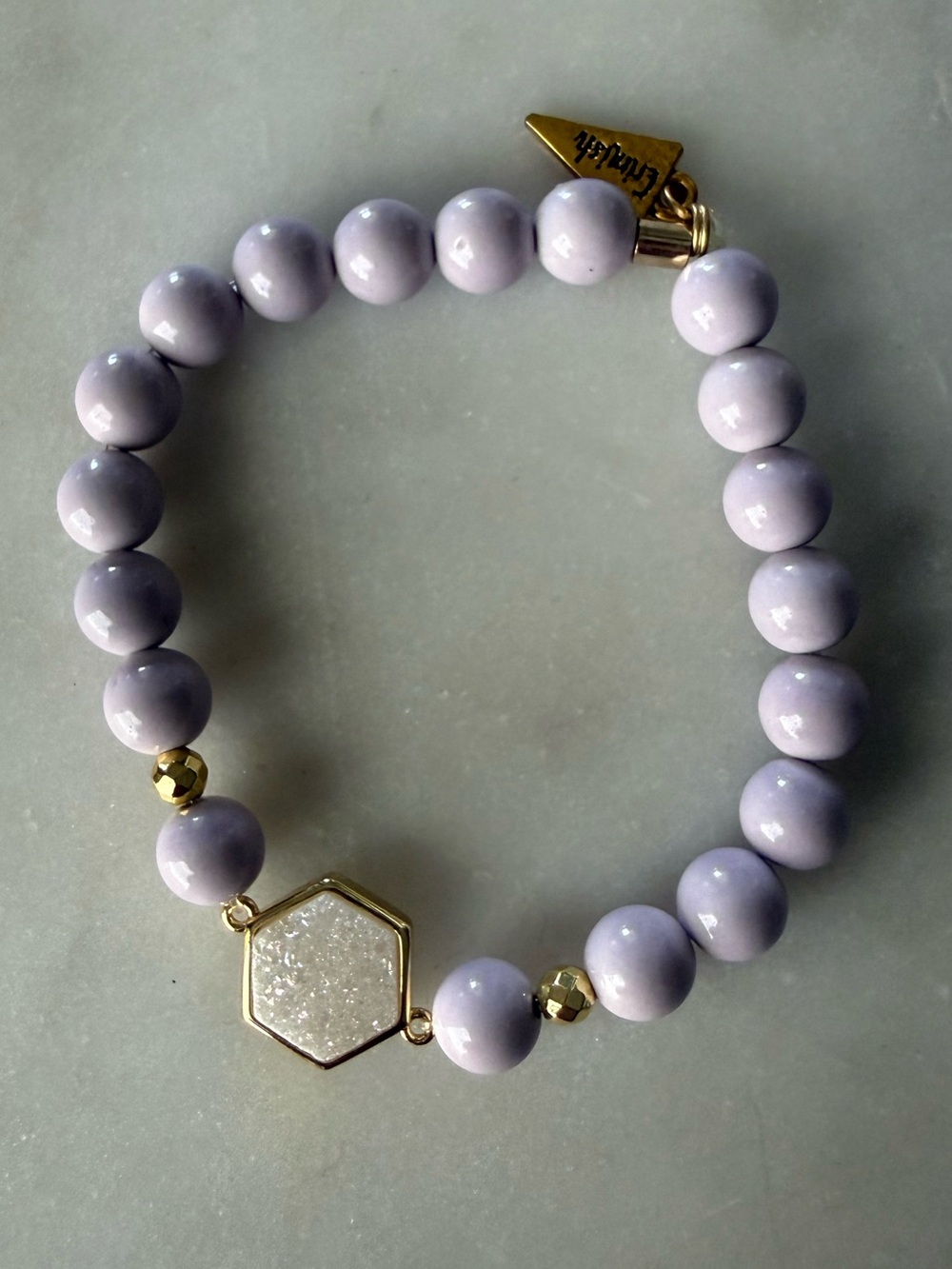 Erimish Lavender And Abalone Starter Stack Bracelet Set New View 3